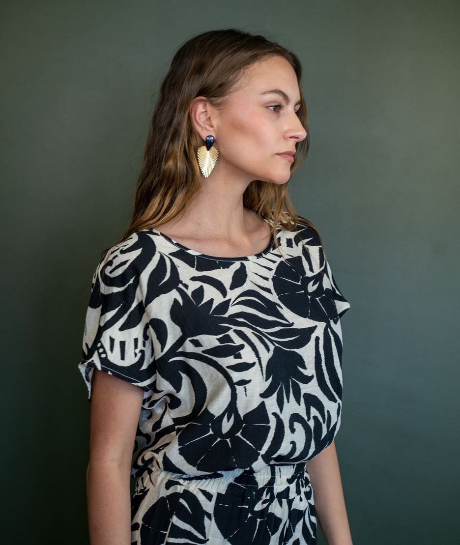 T-shirt fluide d'ensemble coté