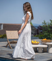 Robe longue bohème Reno blanche coté