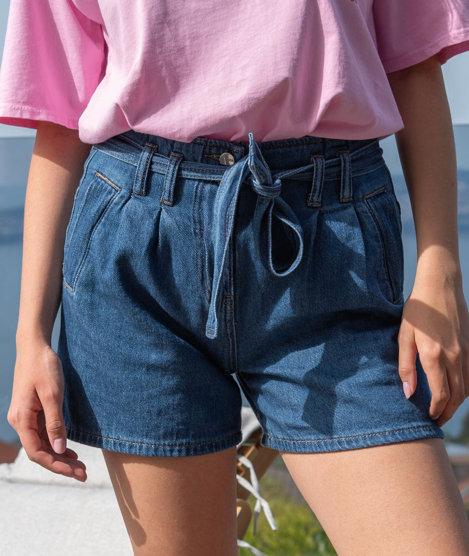 Short en jean face