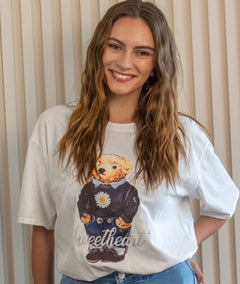 T-shirt imprimé Ourson face