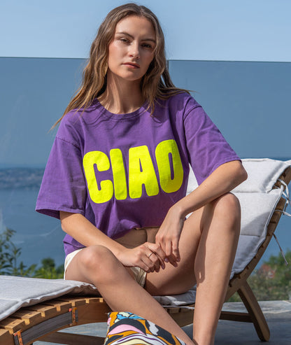 T-shirt inscription Ciao face