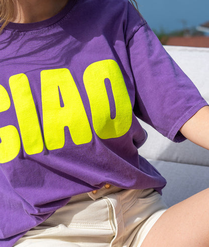 T-shirt inscription Ciao détails