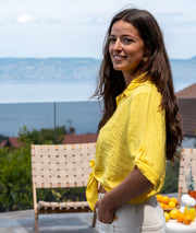 Chemise fluide Nona jaune côté