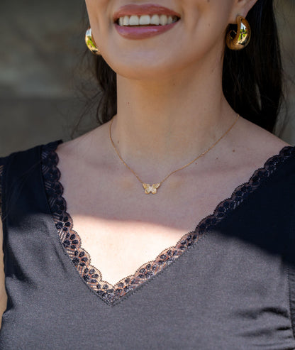 Débardeur dentelle noir détails