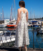 Robe longue Christine kaki dos