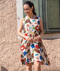 Robe Lico courte à motif coquelicot - noir
