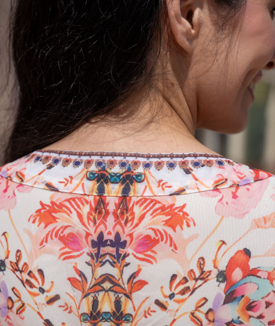 Robe longue en mousseline Bohelia dos