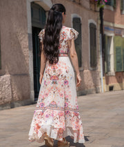 Robe longue en mousseline Bohelia dos