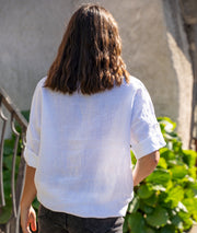 Chemise fluide en lin Linna blanc dos