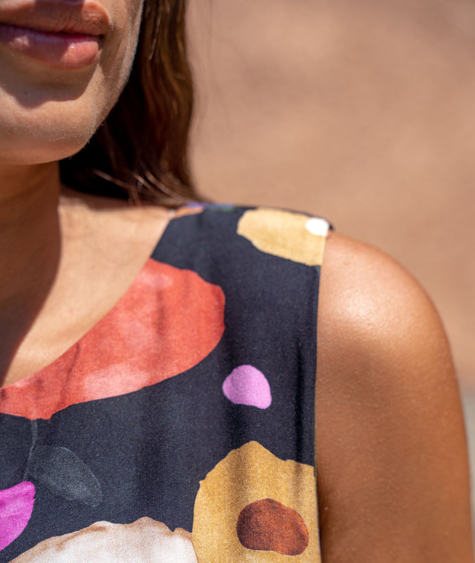 Robe courte Lico noir détails