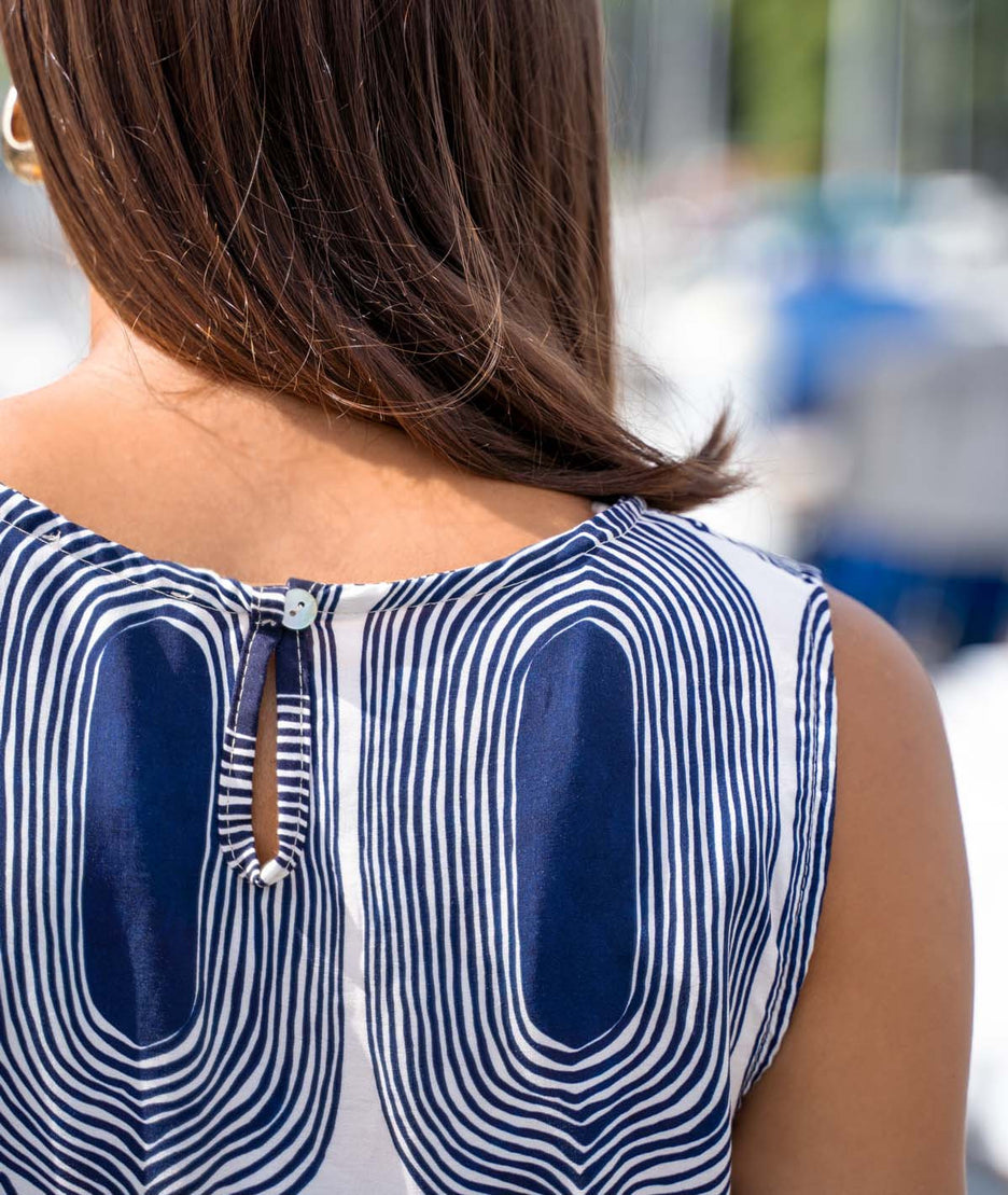 Robe courte Geo marine détails