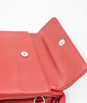 Pochette en simili cuir - bordeau