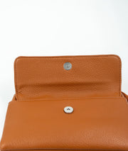 Pochette en simili cuir - camel