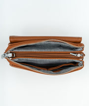 Pochette en simili cuir - camel