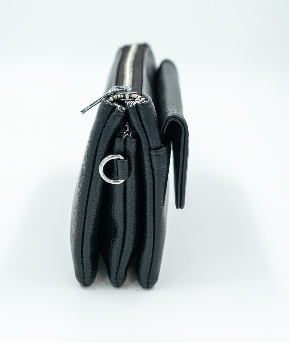 Pochette en simili cuir - noir