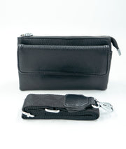 Pochette en simili cuir - noir