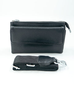 Pochette en simili cuir - noir
