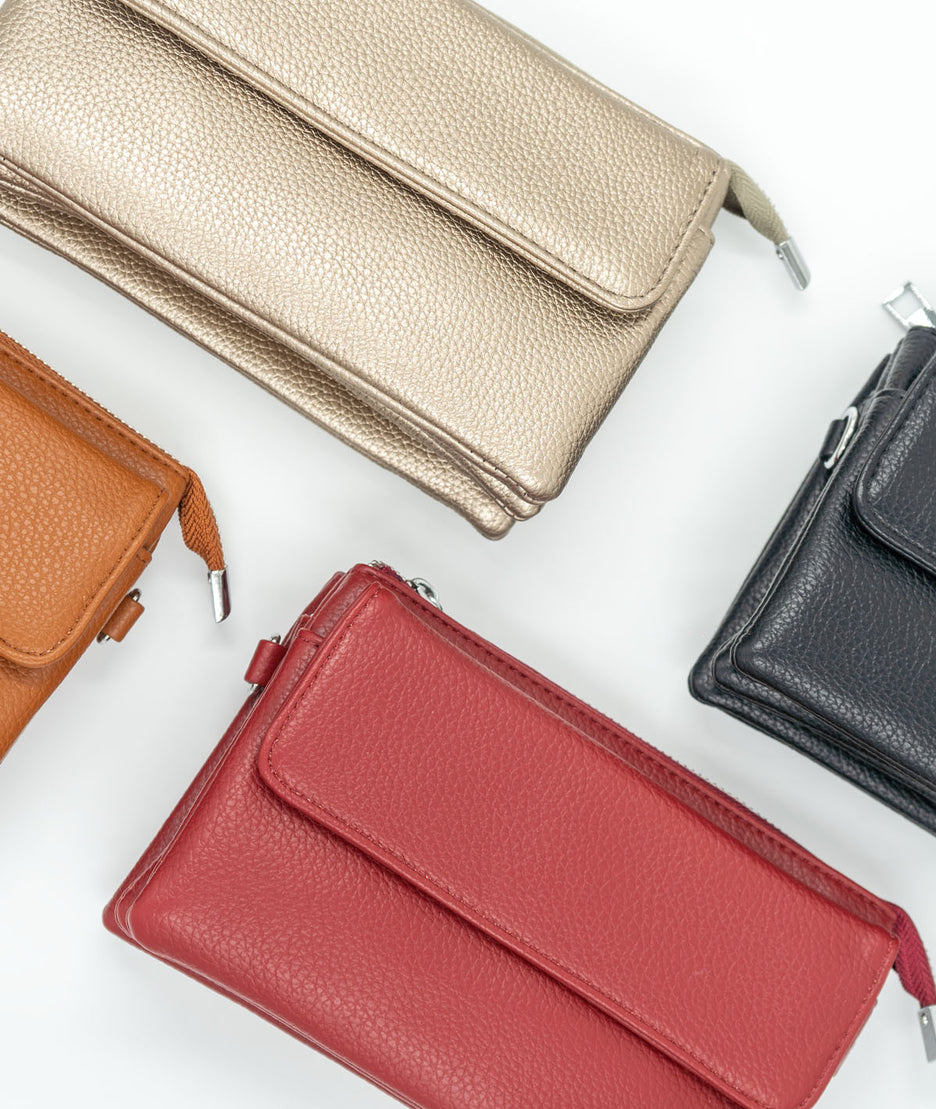 Pochette en simili cuir - jaune