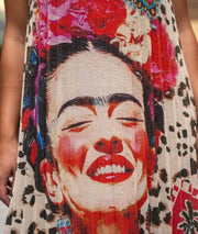 Robe Miraco longue plissée pailleté détail Frida