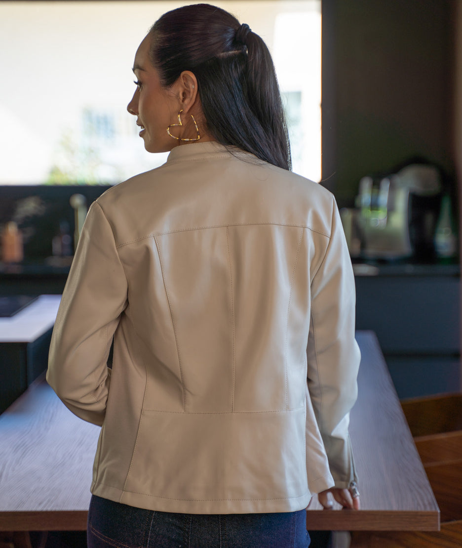 Veste en simili Calva face arrière