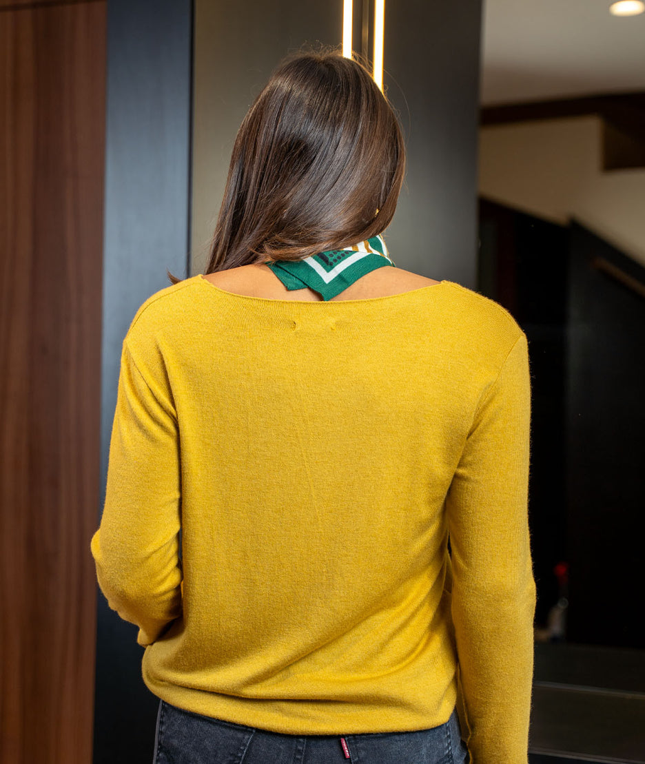 Pull Agile col V face arrière