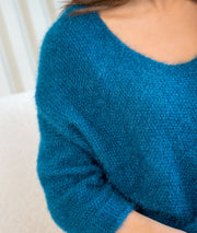 Pull Vicky en maille col V canard détail épaule