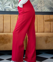 Pantalon tailleur d'ensemble Strego bordeau coté