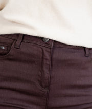 Pantalon droit Cotolia choco détails