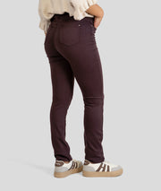 Pantalon droit Cotolia choco dos