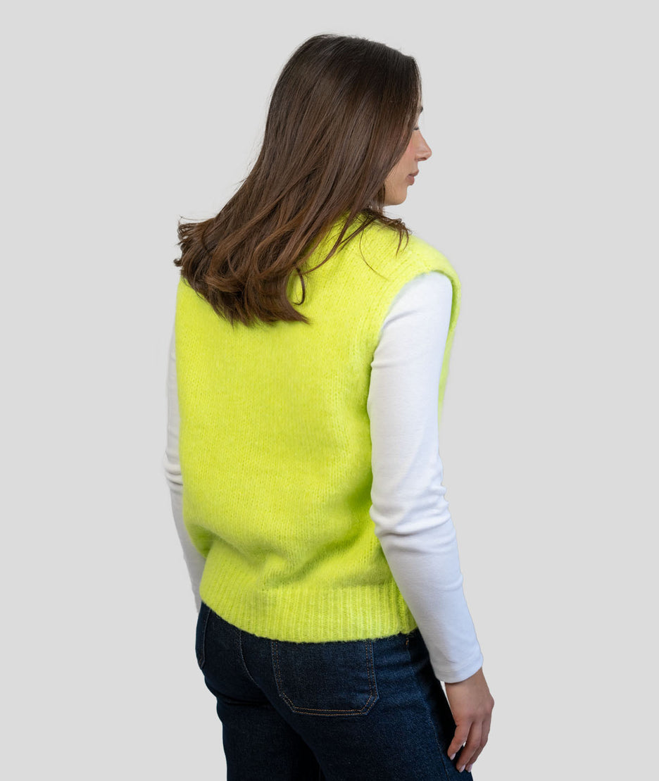 Gilet sans manches Fluo jaune dos
