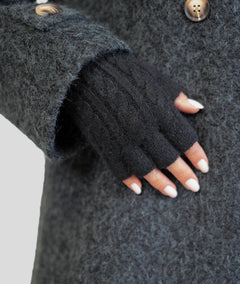 Mitaines en maille Mana - noir