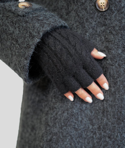 Mitaines en maille Mana - noir