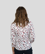 Chemise à motif fleuri Papilla blanc dos