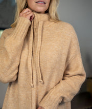 Robe longue pull Lazy camel détails