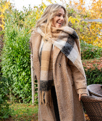 Manteau Hanna long chiné - camel