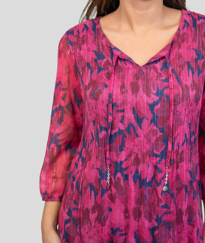 Blouse à motif fleuri Tubin détails