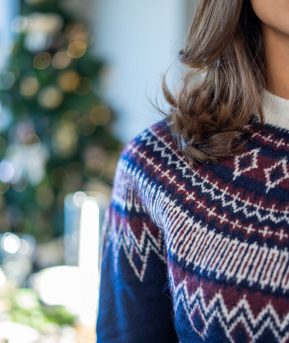 Cardigan maille jacquard Monty détail épaule
