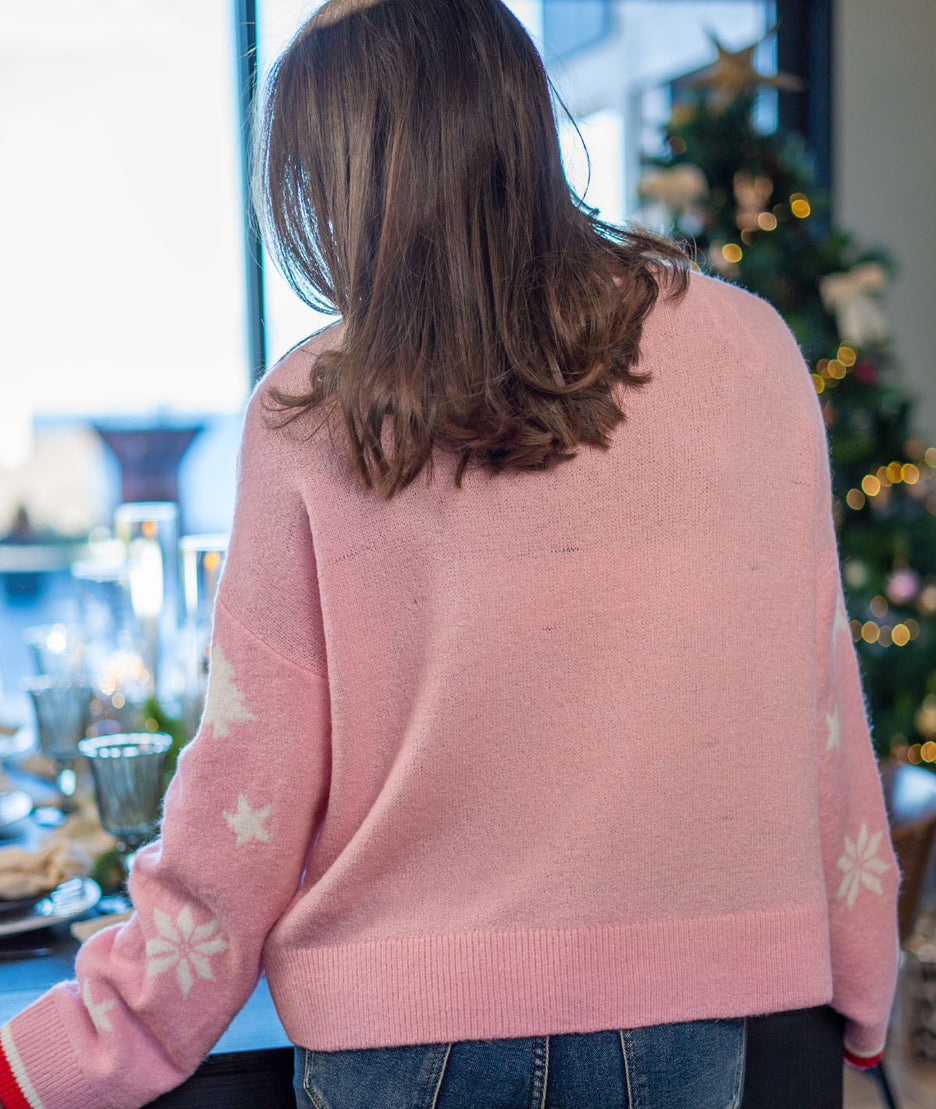 Pull de Noël Jingle Bell rose dos