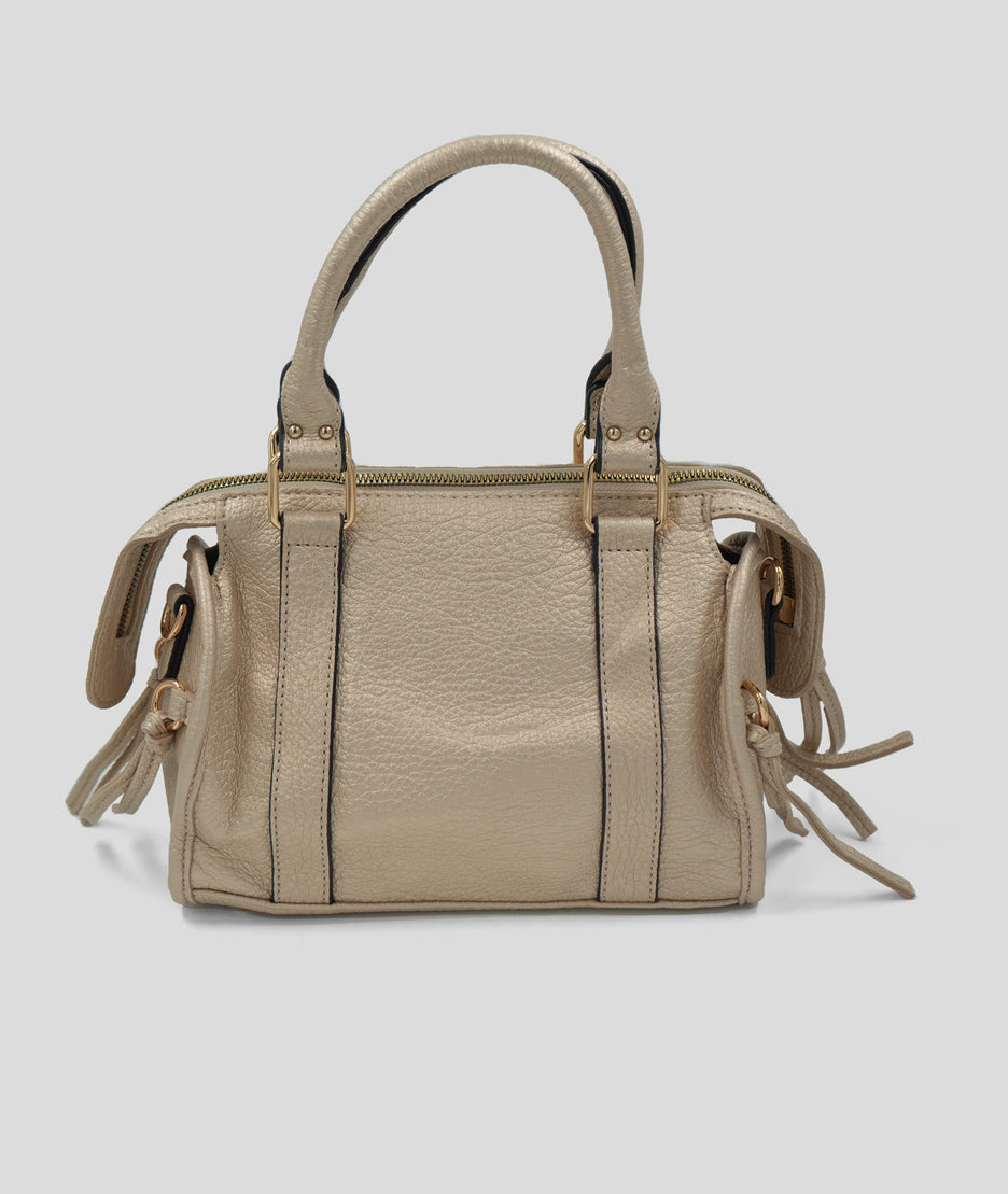 Petit sac à mains Bouclana jaune dos