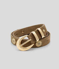 Ceinture en cuir Kita camel face