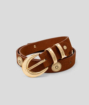 Ceinture en cuir Kita choco face