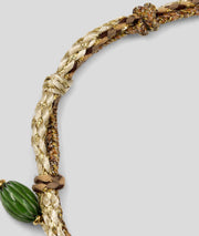 Collier avec breloques Elisa jaune détails
