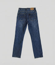 Jean slim délavé foncé dos