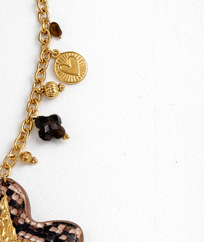 Collier pendentif étoile effet serpent Atlanta détails