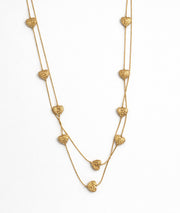 Collier sautoir avec cœurs Amelia