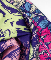 Écharpe en soie Fore rose détails