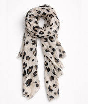 Foulard motif léopard face