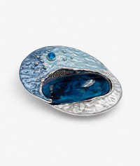 Broche Océan avec pierre bleu