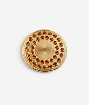 Broche dorée à strass Spirale dos