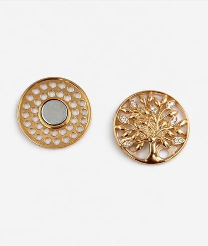 Broche arbre de vie avec strass face